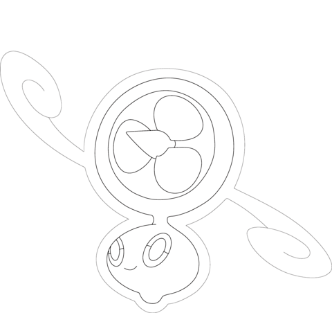 Rotom In Fan Form Coloring Page